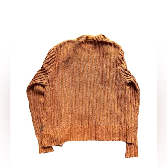 Women’s Woolrich Cardigan Pumpkin Orange Cotton Blend size medium - Picture 4 of 6